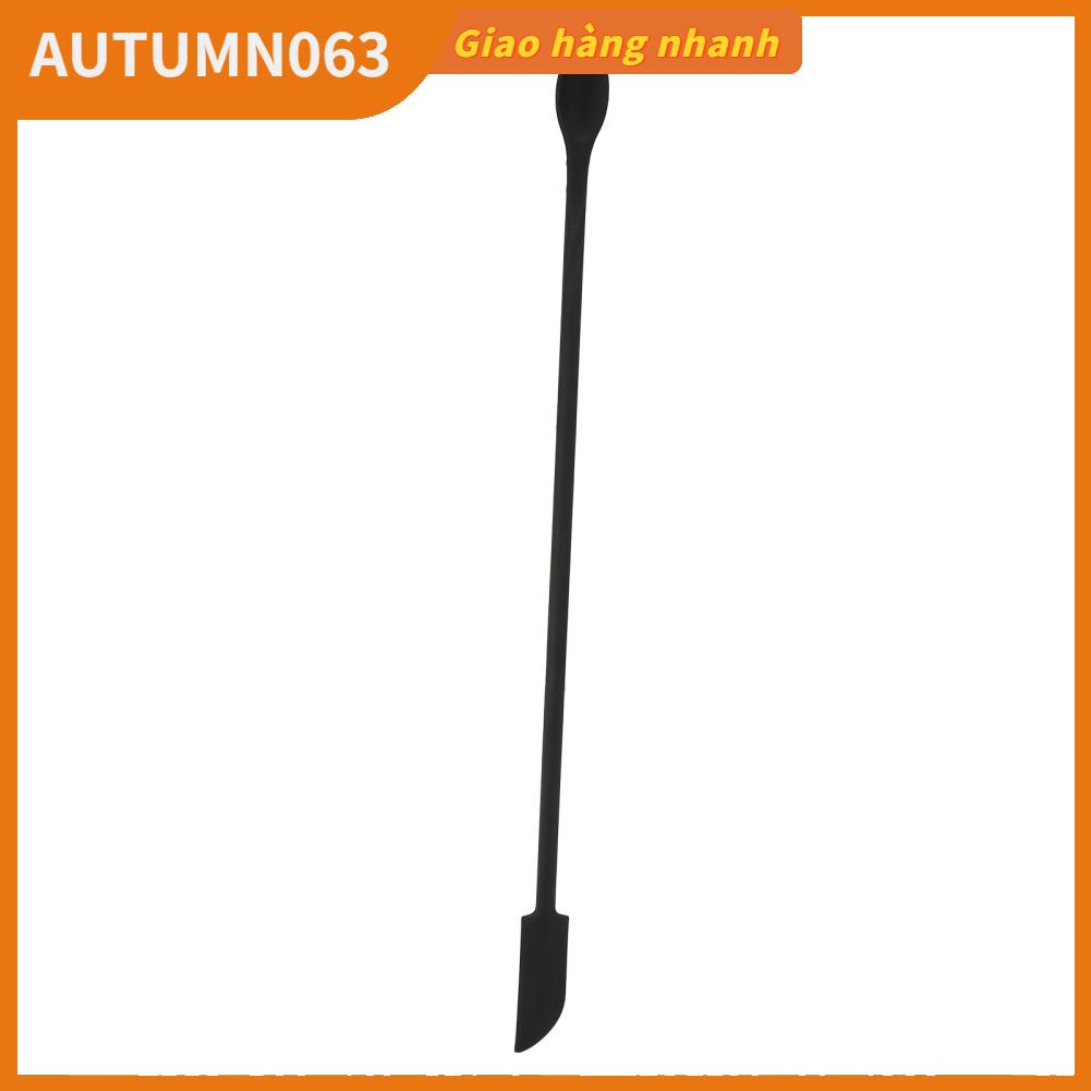 [Hàng mới về] Dụng cụ muỗng khuấy đều mỹ phẩm trang điểm hai đầu silicone mini màu đen thời gian sử dụng lâu dài