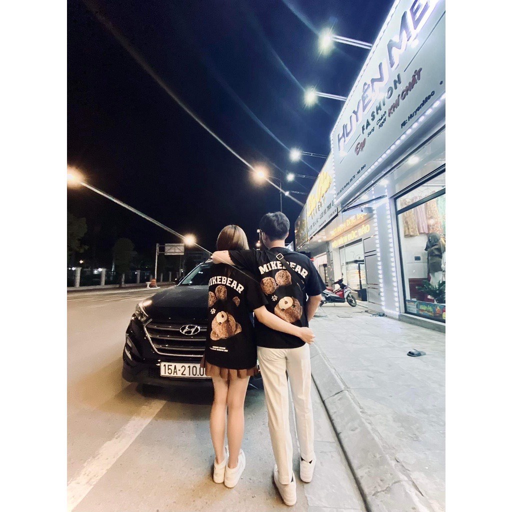 Áo Phông Nam Nữ, Áo Thun Tay Lỡ Unisex Mikebear Gấu 100%Cotton Mềm Mịn Thấm Hút Mồ Hôi Hot 2022.