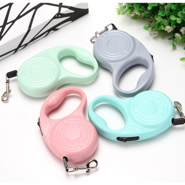 Dây Dắt Chó Mèo Tự Động Kéo Dài Và Thu Dây Dài 3m - Hàng cao cấp cải tiến nút lẫy thông minh điều chỉnh 1 chạm