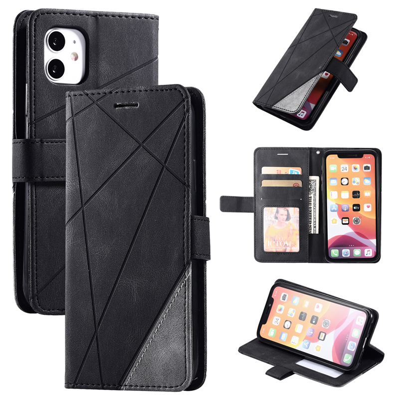 Bao da màu sắc tương phản thời trang thích hợp cho Iphone 13 12 Mini 11 Pro Xs Max Xr I8 I7 Plus Se2020