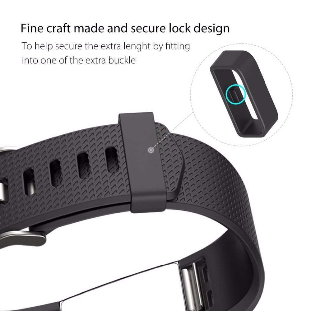 Dây đeo thay thế chất liệu silicon màu trơn cho Fitbit Charge 2