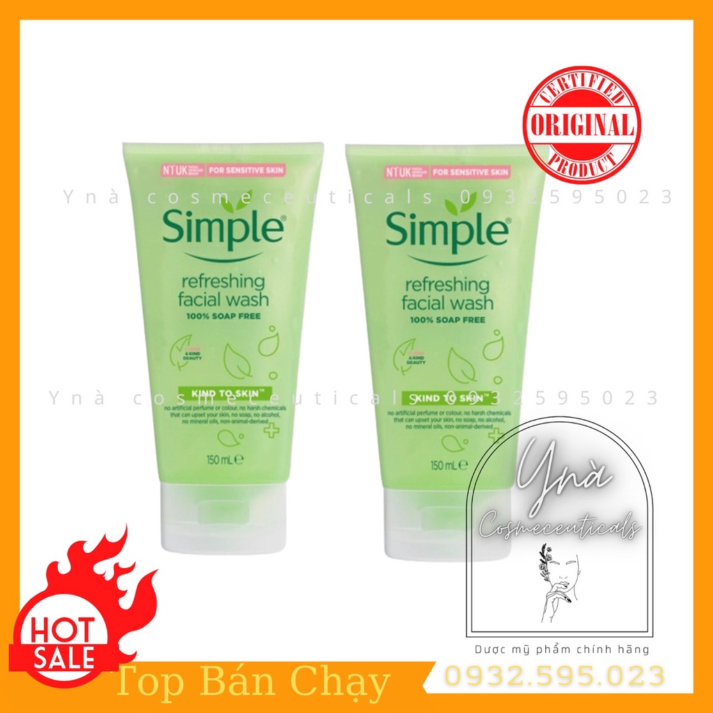 Srm Simple - Sửa Rữa Mặt - Sữa rửa mặt dành cho da dầu mụn 150ml