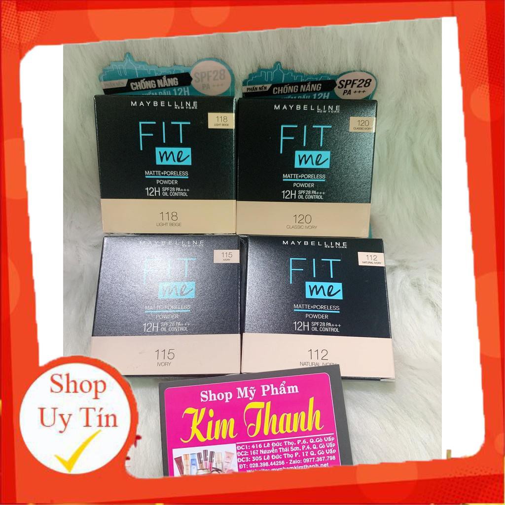 Phấn Nền Kiềm Dầu Chống Nắng 12H Mịn Lì Lâu Trôi Maybelline Fit Me