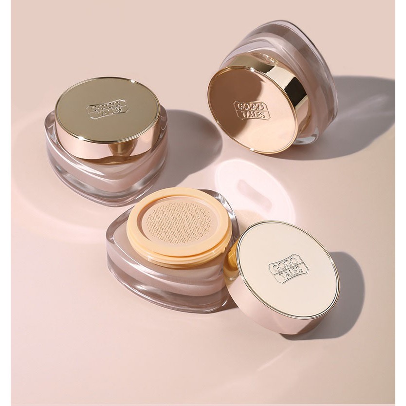 [ GOGO TALES ] Kem Nền Che Khuyết Điểm Lâu Trôi GOGOTALES Natural Foundation Cream GT198 Kèm Bông Phấn | BigBuy360 - bigbuy360.vn