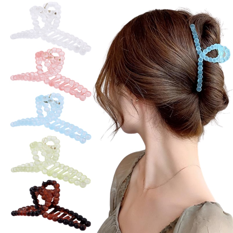 1 Kẹp Tóc Cỡ Lớn Bằng Acrylic Nhám Chống Trượt Thời Trang Cho Nữ