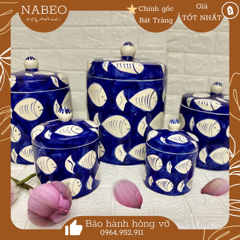 Vại Muối Dưa Cà, Hũ Đựng Muối - Mỡ - Đường Gém Dưa, Cà, Kiệu - Gốm Sứ Bát Tràng