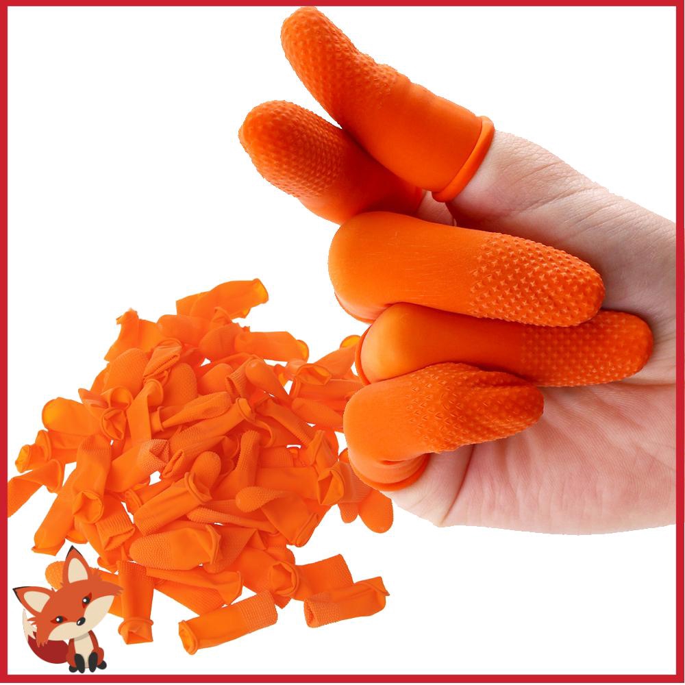 Set 100 Bọc Bảo Vệ Ngón Tay Bằng Latex Tự Nhiên Có Thể Tái Sử Dụng