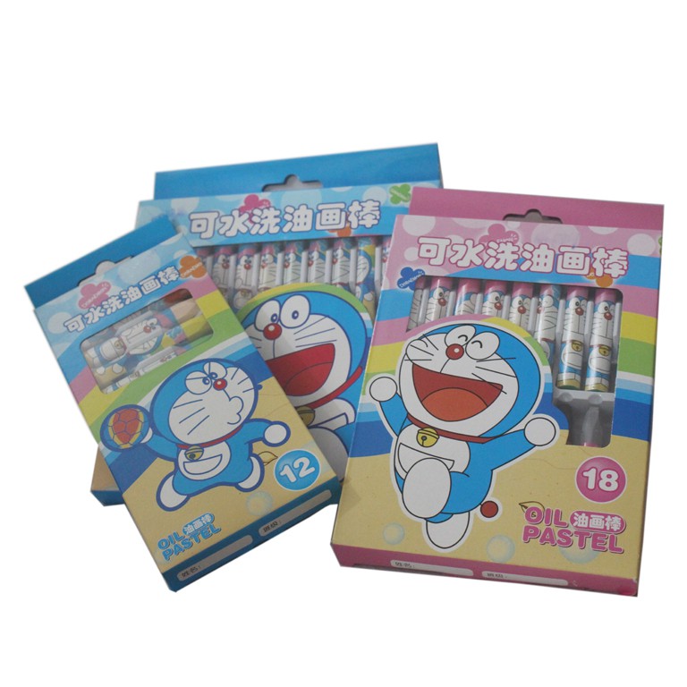 SÁP DẦU DORAEMON OIL PASTEL (24 màu) - Ảnh thật