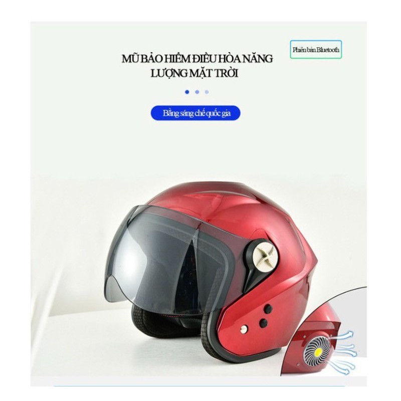 Mũ bảo hiểm điều hòa USACare năng lượng mặt trời (Đen)