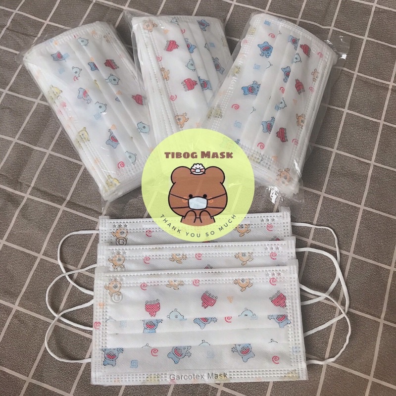 Khẩu trang Garcotex hoạ tiết đáng yêu,4 lớp cao cấp ❤️
