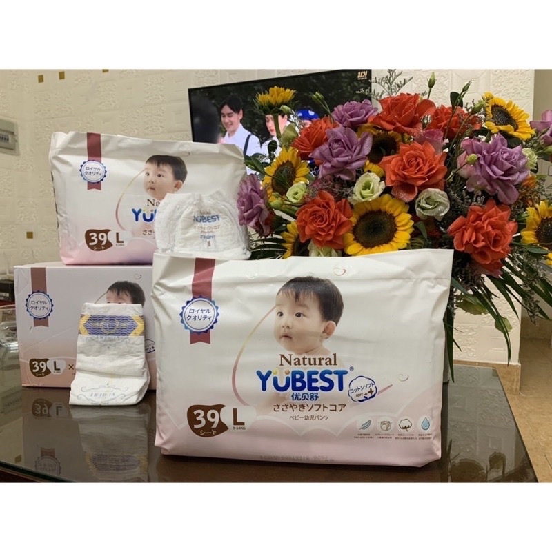 Bỉm Quần/Dán YUBEST Angle-Natural Cao Cấp SizeS90-44/M84-40/L78-39/XL72-36/XXL66-34/XXXL66-32