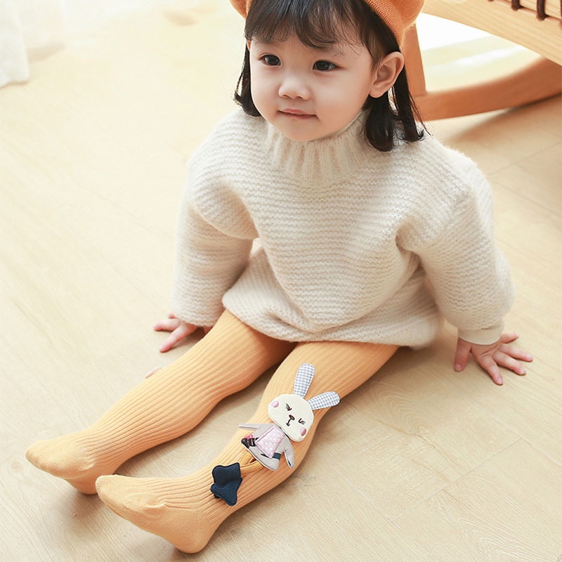 Quần Tất Cotton Giữ Ấm Co Giãn Cho Bé Gái