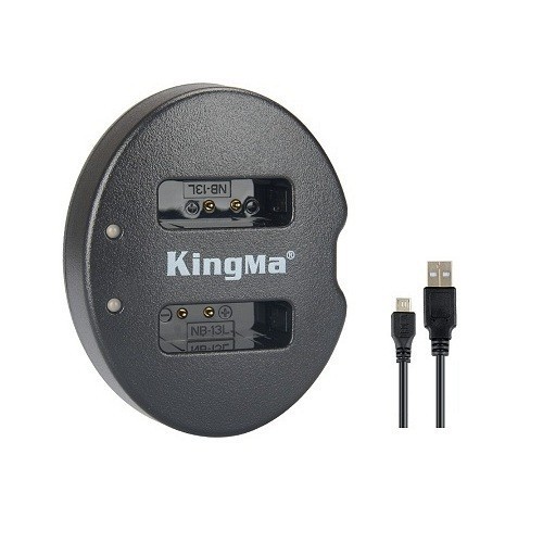 Bộ 2 pin 1 sạc Kingma cho Canon NB-13L + Hộp đựng Pin, Thẻ nhớ
