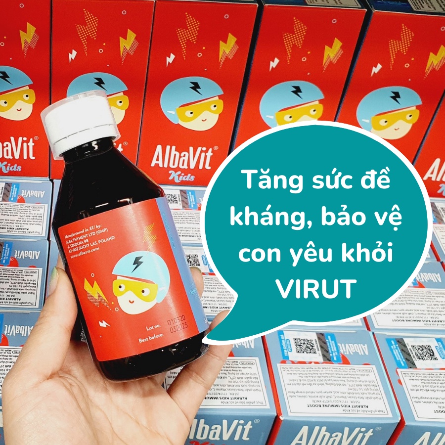 Siro tăng cường sức đề kháng cho trẻ Albavit – Albavit Kids Immune Boost Ba Lan
