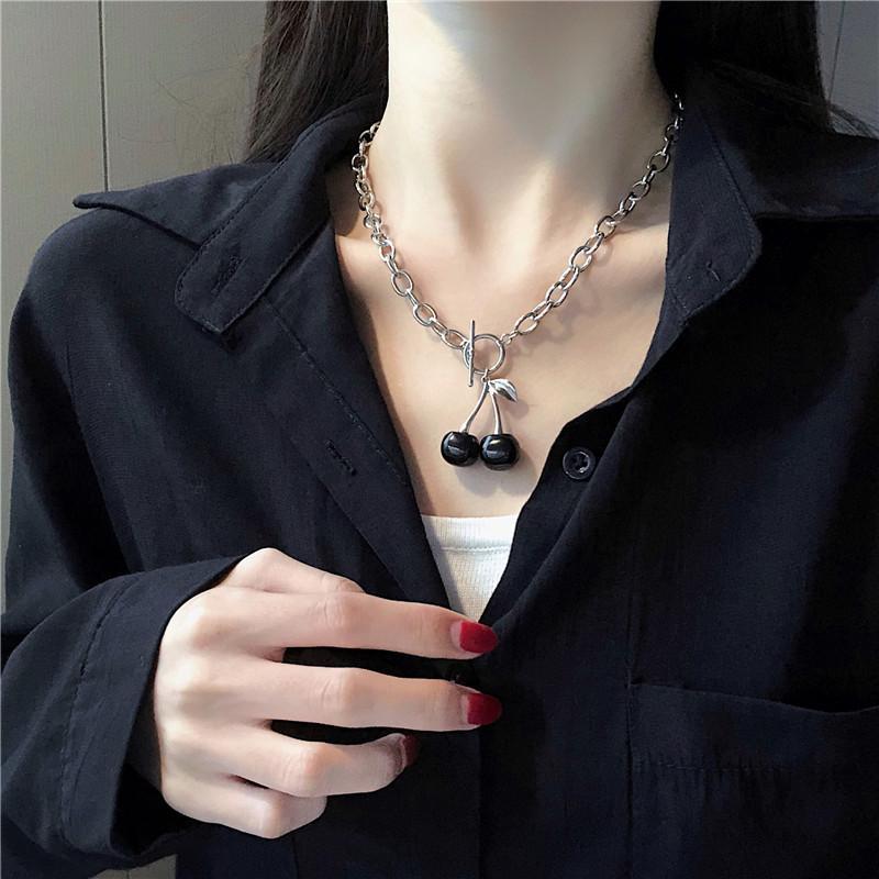 Vòng Cổ Choker Hình Quả Cherry Phong Cách Hàn Quốc Dành Cho Nữ