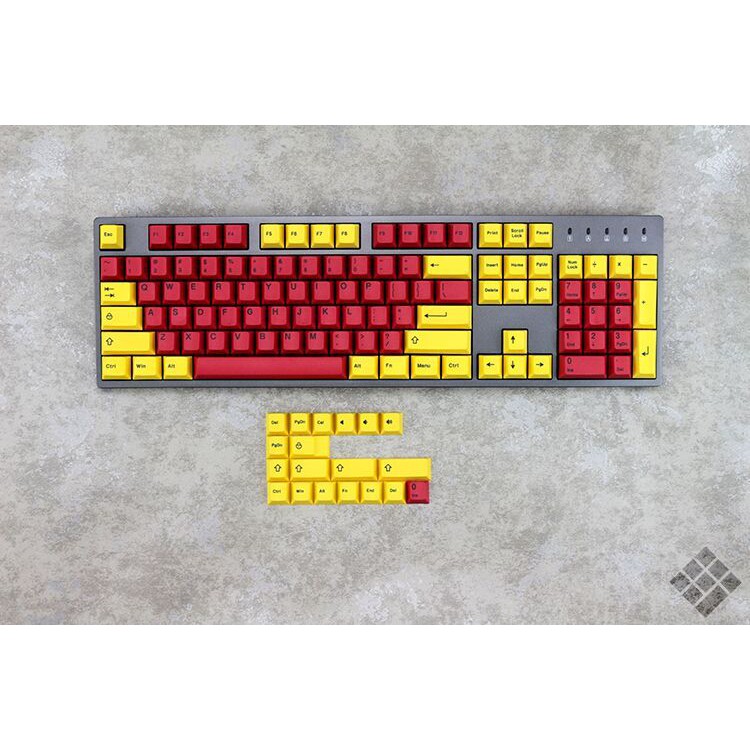 [Dùng được phím 84 60] Keycap nút bàn phím PBT Dye-sub phối 2 màu - 123 phím dành cho layout 87 104 108 84 60