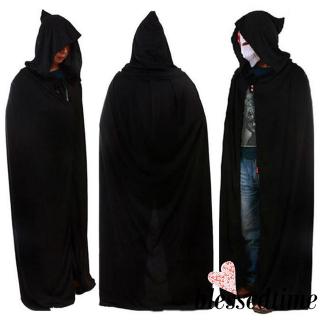 ❥☀✿See2020 Áo choàng Halloween màu đen có mũ trùm đầu Cape Wizard Ma cà rồng Phù thủy Áo choàng Gothic Trung cổ