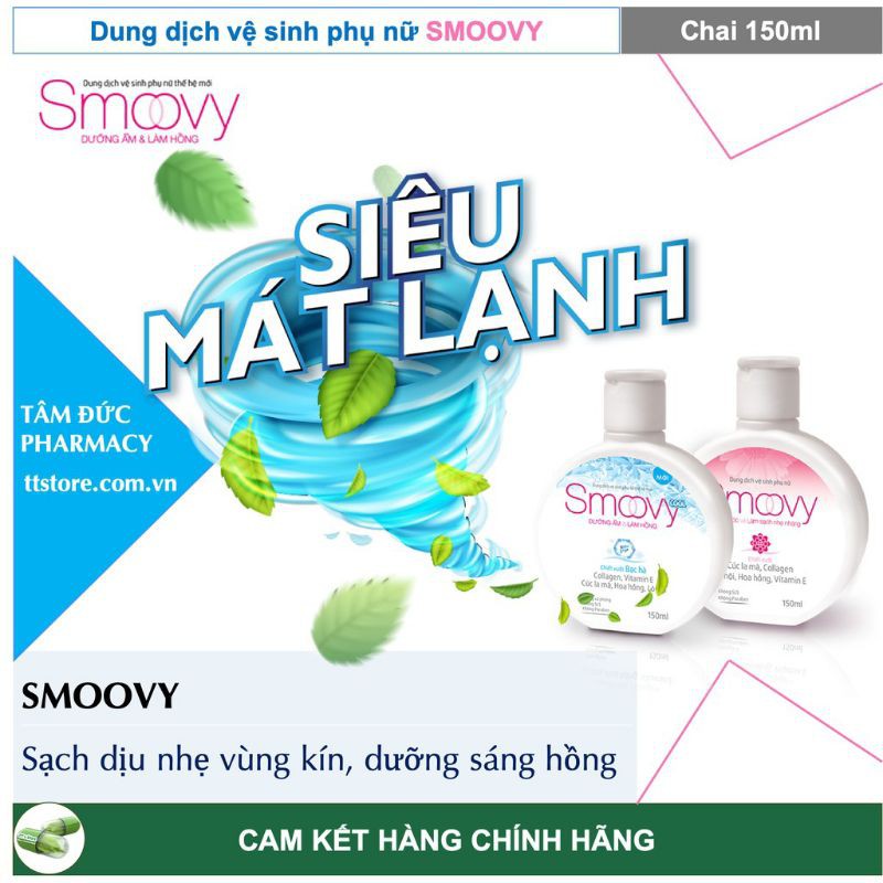 Dung dịch vệ sinh Smovy thoáng sạch làm hồng vùng kín