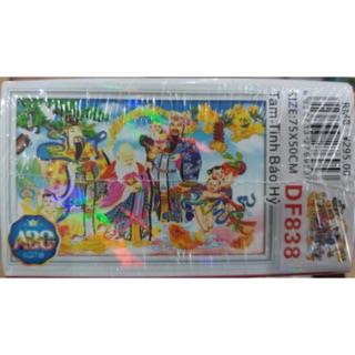 Tranh đính đá Tam Tinh Báo Hỷ DF838 (75x50) chưa đính