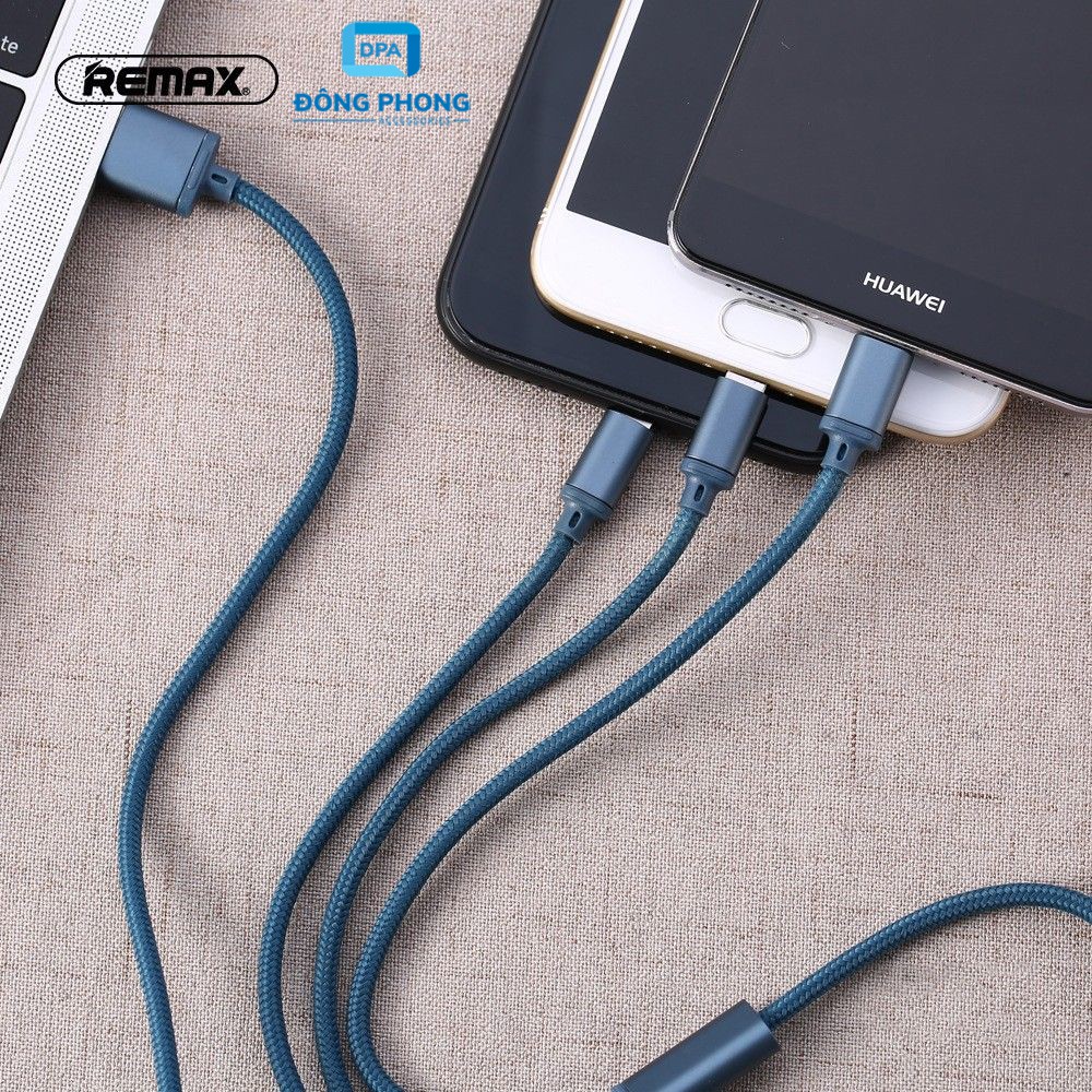 Cáp Sạc Remax 3 Đầu RC-131TH (Lightning - Micro USB - Type C)