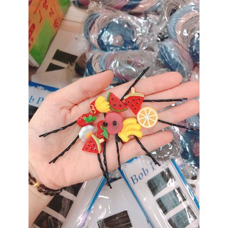 [Được chọn mẫu] Kẹp tóc hình hoa quả, đồ ăn siêu kute