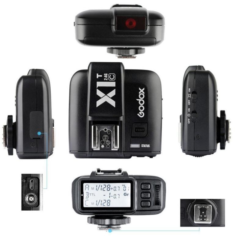 Đèn Flash Godox TT350 C Cho Canon kèm Trigger Godox X1 tích hợp TTL, HSS 1/8000s - Tặng tản sáng Omni bouce