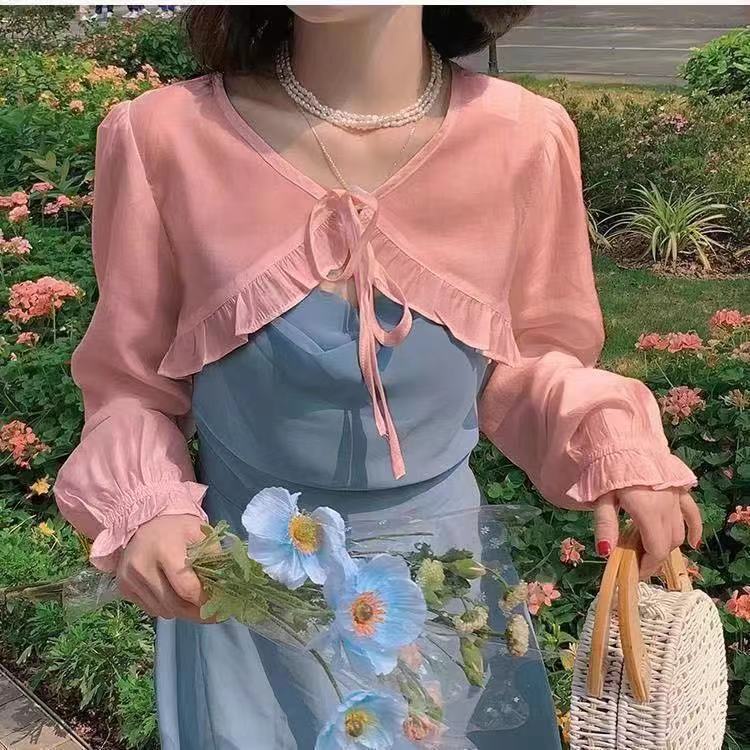 Áo Khoác cardigan Vải chiffon Mỏng Chống Nắng Thời Trang Mùa Hè Cho Nữ