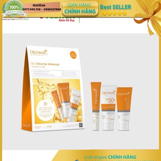 Combo Decumar Advanced gồm 1 Gel ngừa mụn, 01 Gel rửa mặt, 01 kem chống nắng giành cho da mụn hoàn toàn mới 4.9