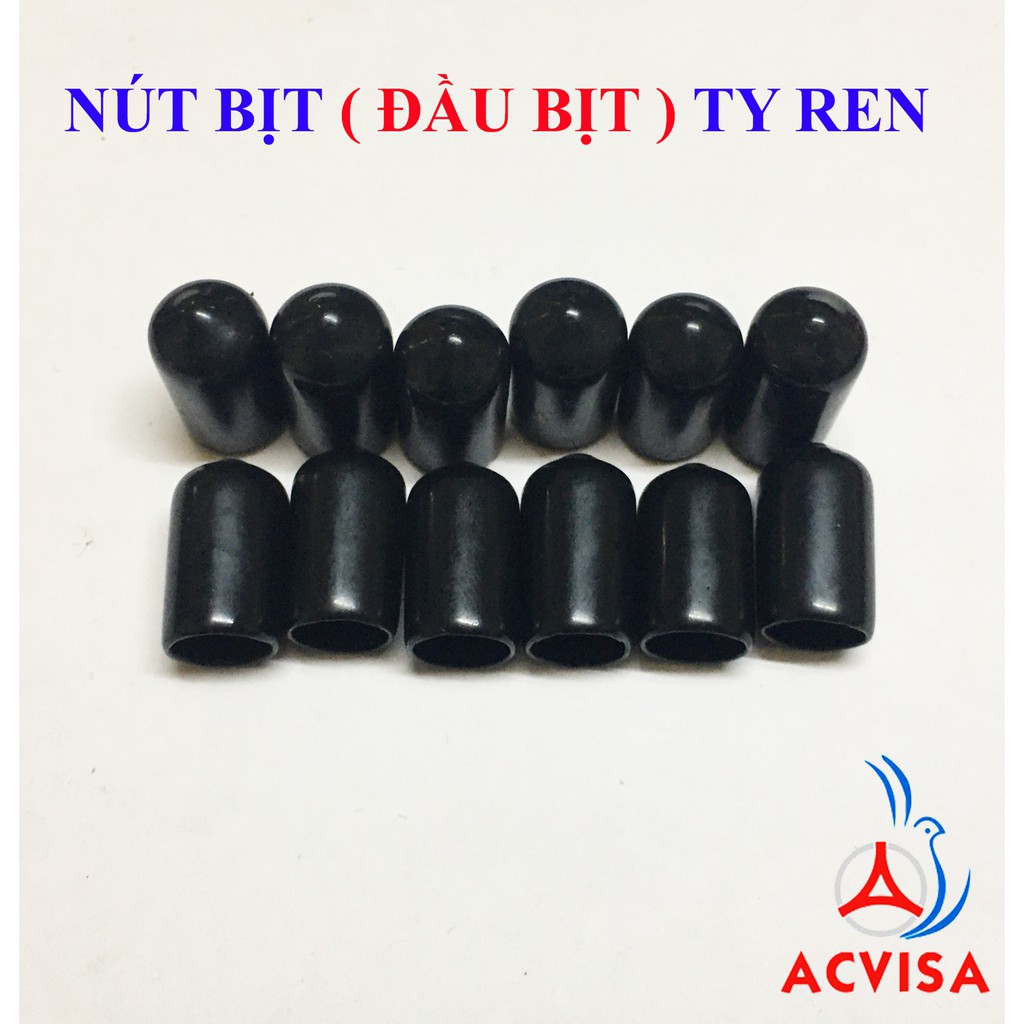 Nút bịt ( Đầu bịt) ty ren M4, M6, M8, M10, M12, M16, M22( Màu Đen)