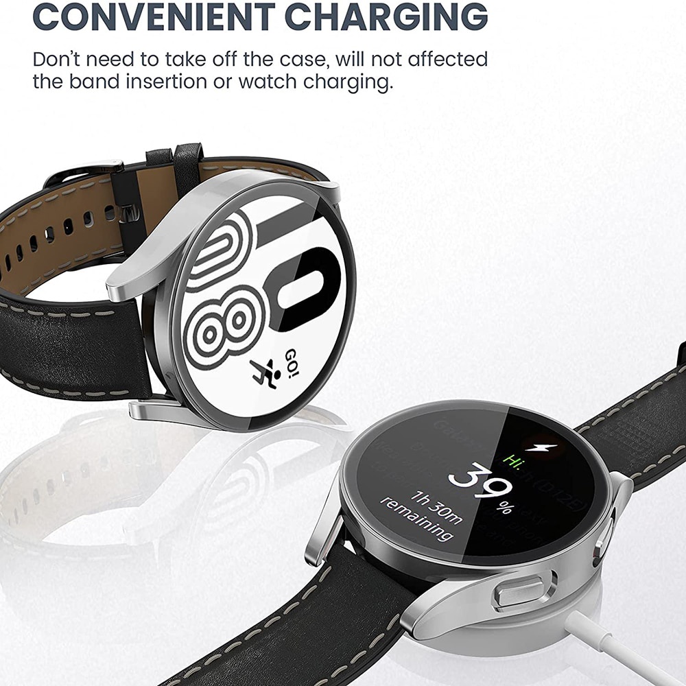 Ốp Bảo Vệ Mặt Đồng Hồ Thông Minh Bằng Pc + Kính Cường Lực Chống Va Đập Cho Samsung Galaxy Watch 4 44mm 40mm Galaxy Watch4