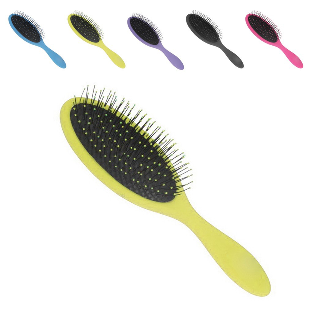 Bàn chải tóc bằng nhựa gỡ rỗi màu vàng