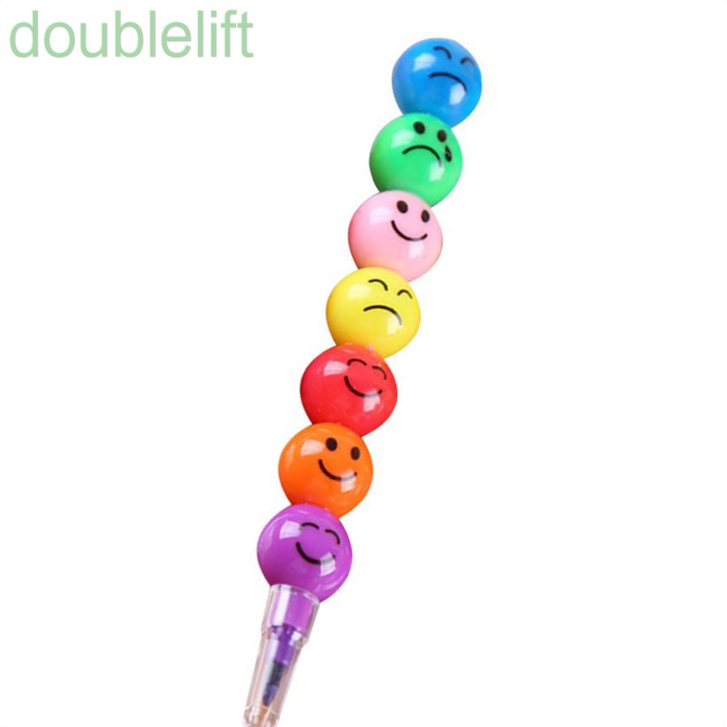 Bút chì sáp 7 màu họa tiết hoạt hình dễ thương cho bé