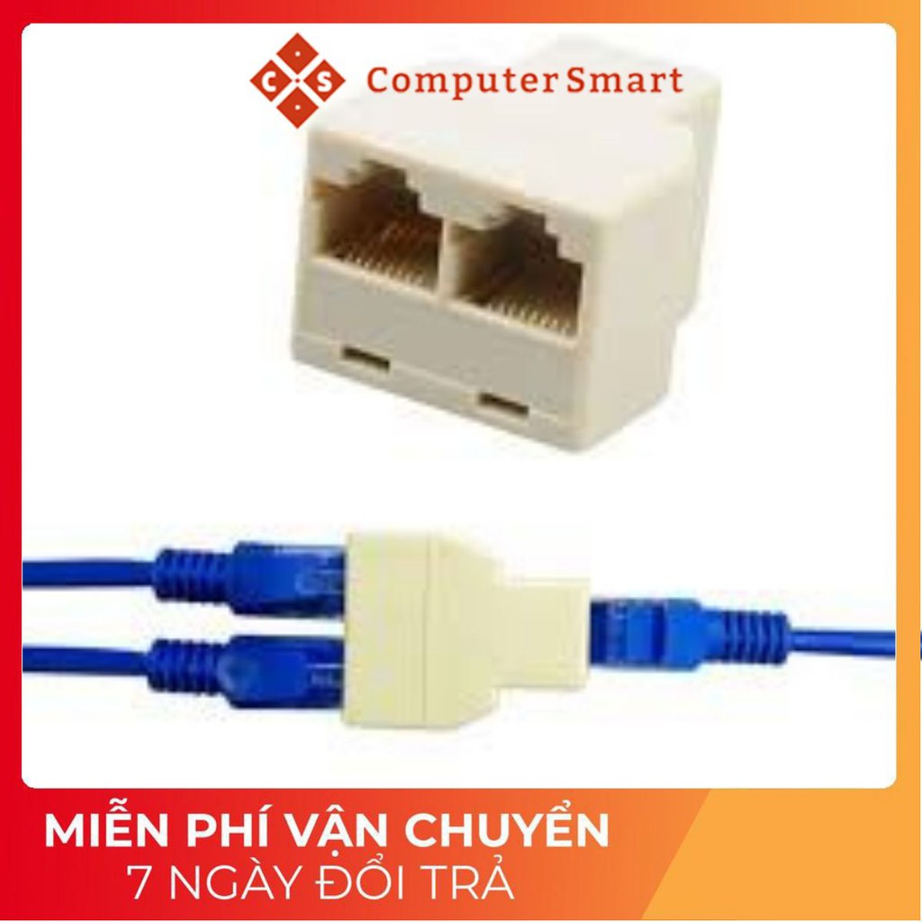 Đầu Nối Dây Mạng Đứt RJ45 1 Ra 1, 1 Ra 2 Hàng Tốt