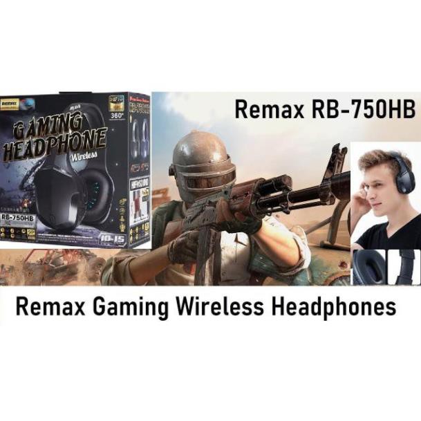 Tai Nghe chụp tai Game thủ Remax Rb-750Hb không dây, kết Nối Bluetooth 5.0 Chống Nước Cho Điện Thoại / Máy Tính