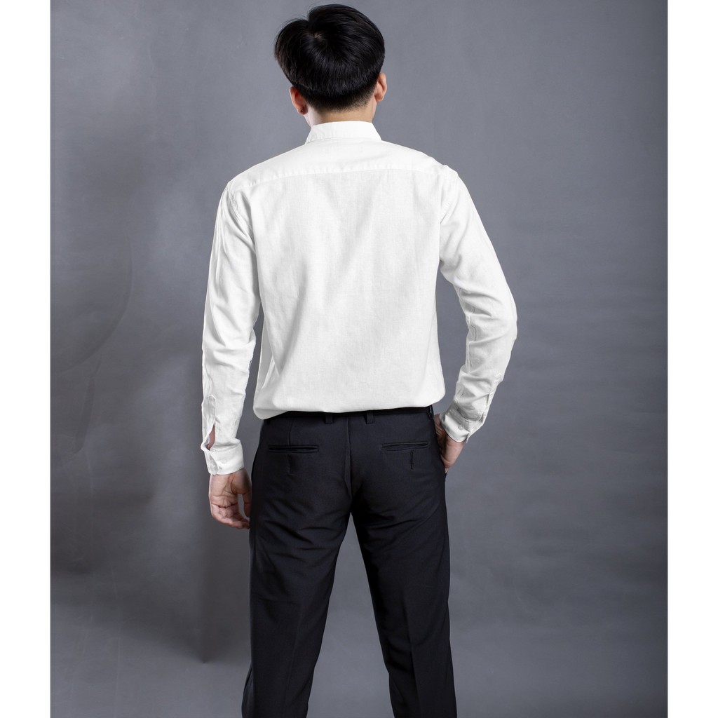 Áo sơ mi dài tay vải linen nam LADOS - 8025 chất vải mỏng thấm hút tốt | BigBuy360 - bigbuy360.vn