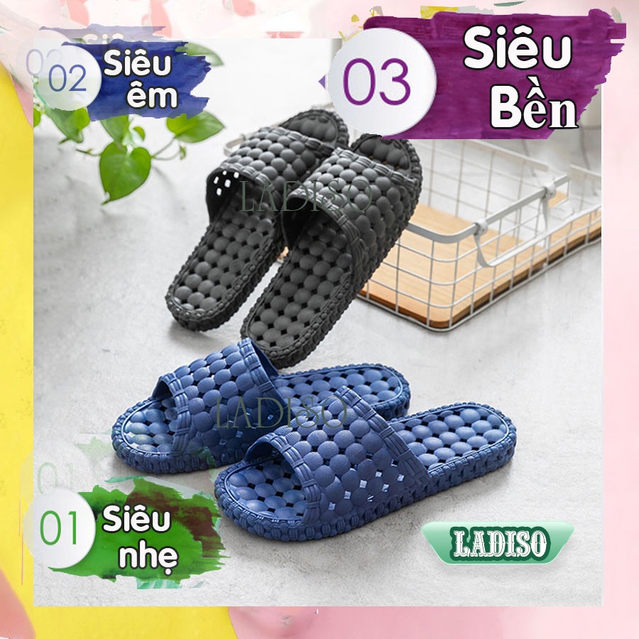 Dép đi trong nhà LADISO dùng cho cả gia đình chất liệu cao cấp đi êm chân có lỗ thoáng khí cực kì thoải mái DD1