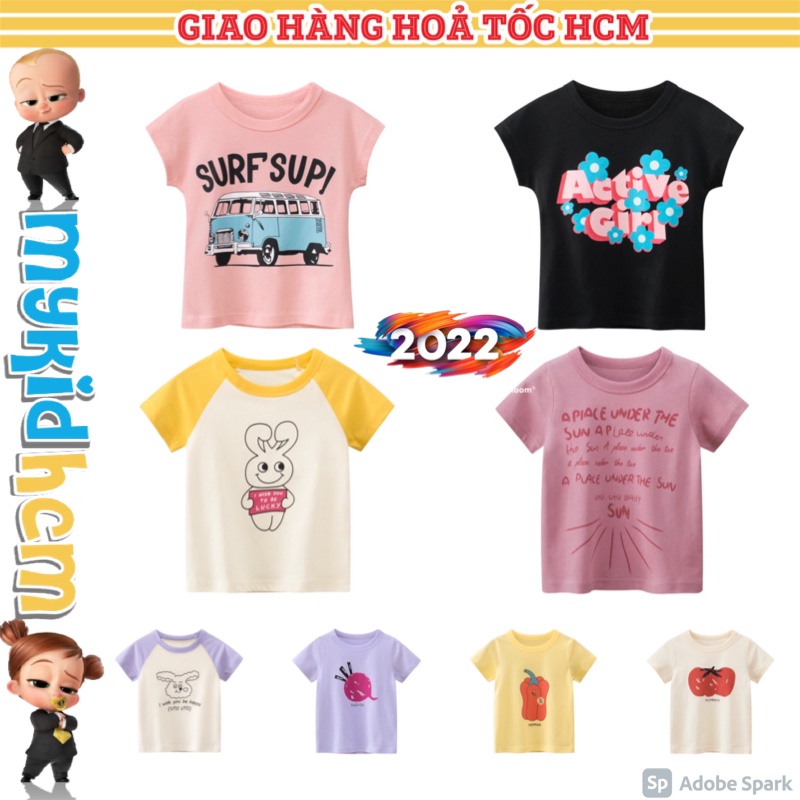 [ VIDEO] Áo thun bé gái 27HOME áo thun in hình CÔ GÁI TÓC XÙ chất 100% cotton mềm mịn, hàng xuất Âu Mỹ