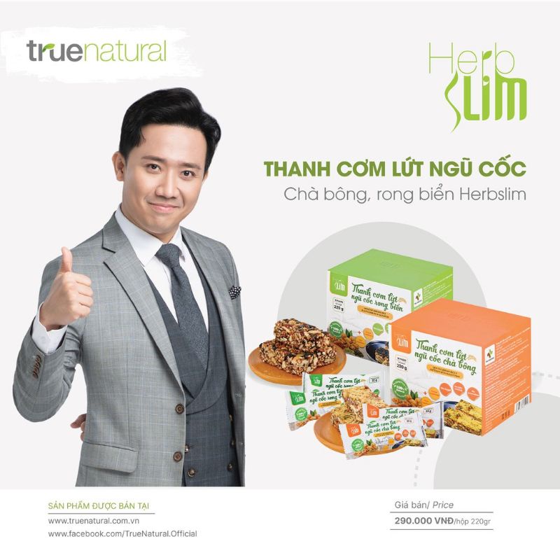 THANH CƠM LỨT NGŨ CỐC CHÀ BÔNG HERBSLIM TRUENATURAL