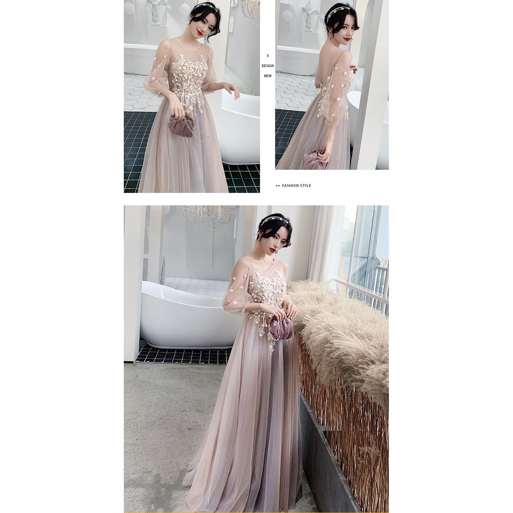 Váy đầm CAO CẤP phù dâu cưới hỏi dự tiệc size XS-2XL bigsize wedding-event dress LT1376