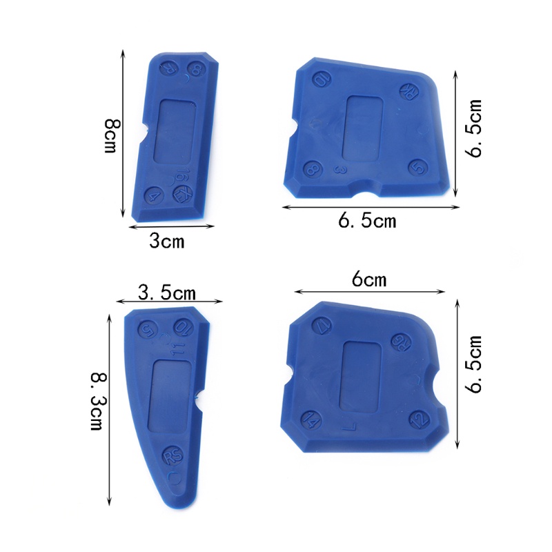 Set 4 Dụng Cụ Silicone Chà Ron Gạch Men