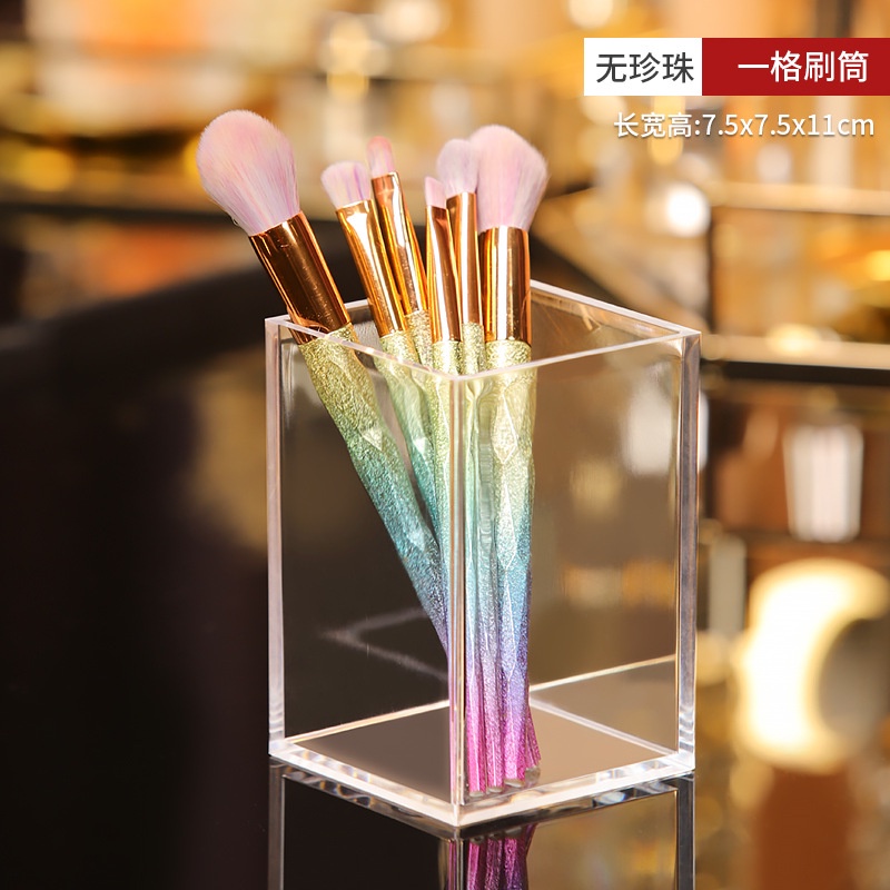 Giá Đỡ Cọ Trang Điểm Son Môi Bút Chì Vẽ Lông Mày Để Bàn Bằng Acrylic Gọn Gàng