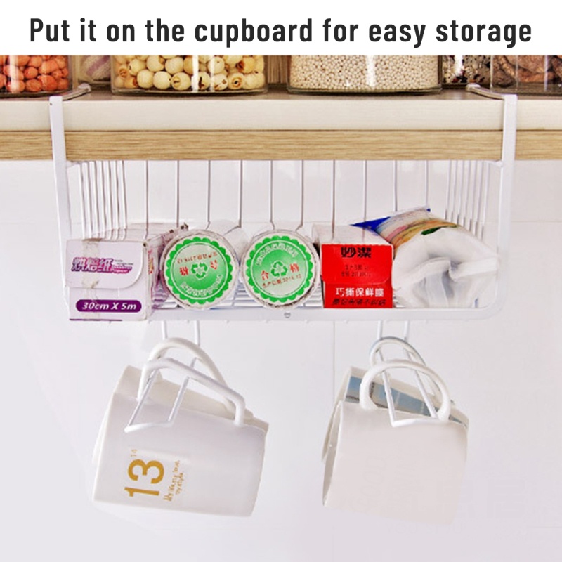 Giỏ Sắt Đựng Đồ Treo Dưới Tủ Kéo Nhỏ Gọn Tiện Lợi