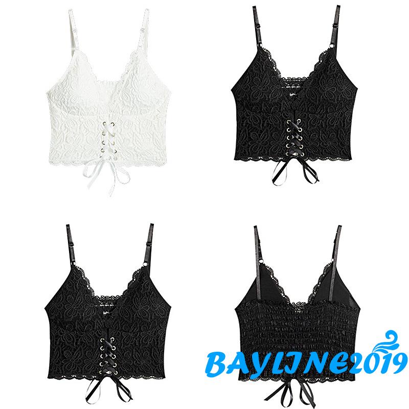 Áo hai dây cổ chữ V phối ren phong cách thời trang mùa hè cho nữ