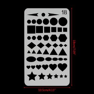 SENG* STOCK 20Pcs Bullet Journal Stencil Set Plastic Planner DIY Drawing Template Diary Decor