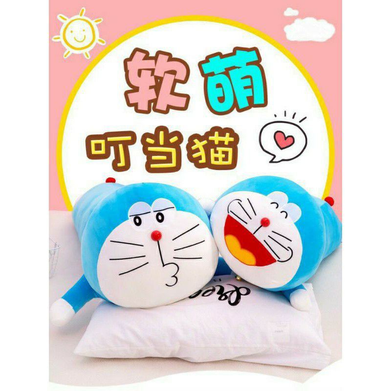 Gối ôm thú bông Doremon cute vải nhung nhiều kích thước