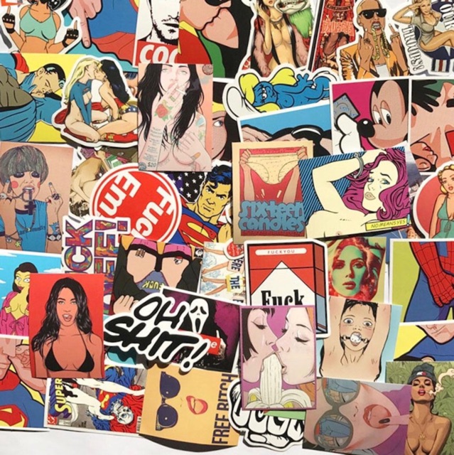 10 sticker dán sexy không trùng mẫu chống thấm nước