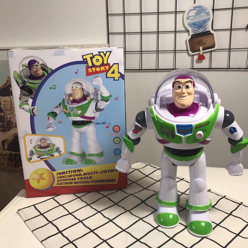 Mô Hình Nhân Vật Buzz Lightyear Trong Phim Disney Toy Story 4 Có Đèn Và Âm Thanh Dễ Thương Cho Bé