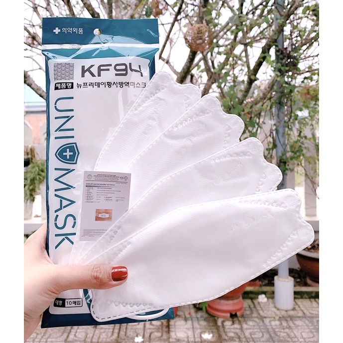 10 Cái Khẩu Trang 4D UNi Mask Chuẩn KF94 Hàn Quốc