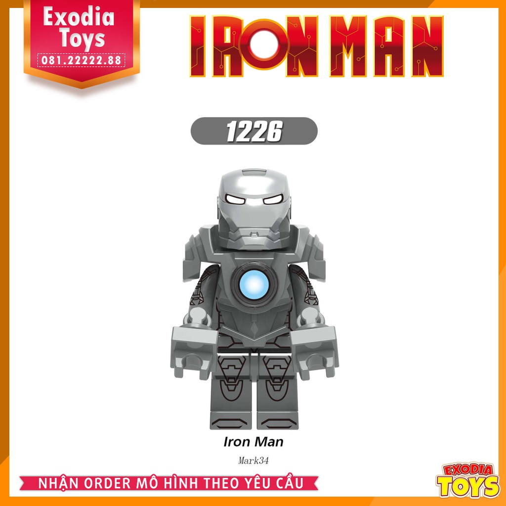 Xếp hình Minifigure các phiên bản bộ giáp Người Sắt : Iron Man - Đồ Chơi Lắp Ghép Sáng Tạo - XINH X0253