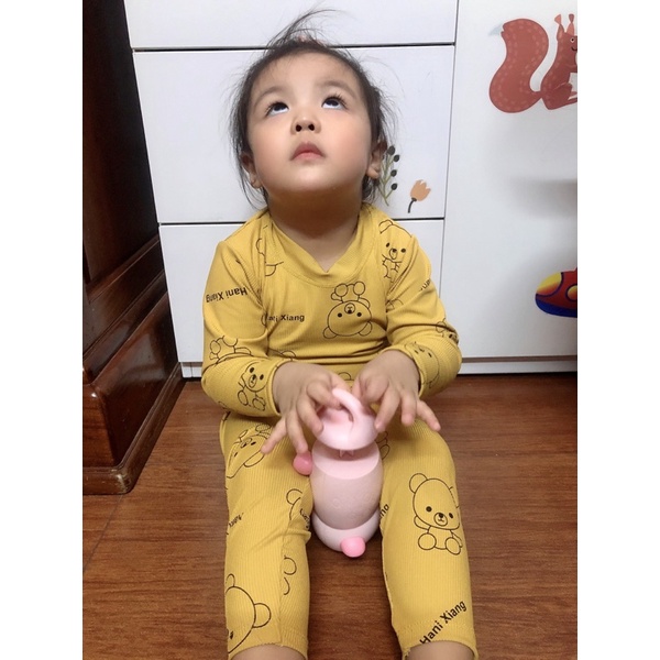 BỘ THU ĐONG MINKY MOM THUN GÂN DÀI TAY CHO BÉ
